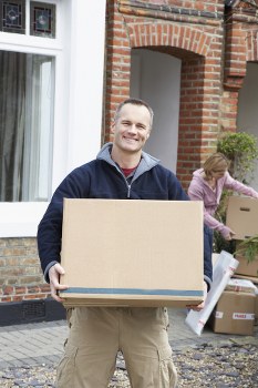 Same day removals van in West Hampstead preparing for an urgent move