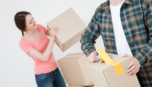 Packing and organising belongings for storage in Westhampstead