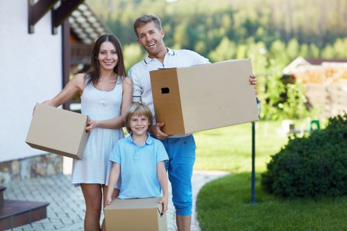 Local movers transporting furniture through Westhampstead