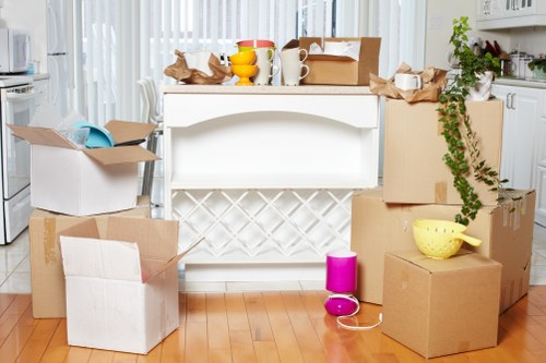 Moving booking and quotation process illustration