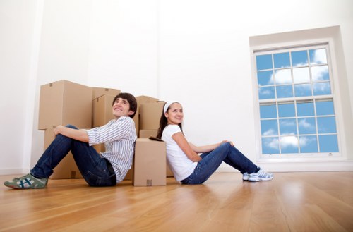 Protective wrapping used during furniture removals in Westhampstead