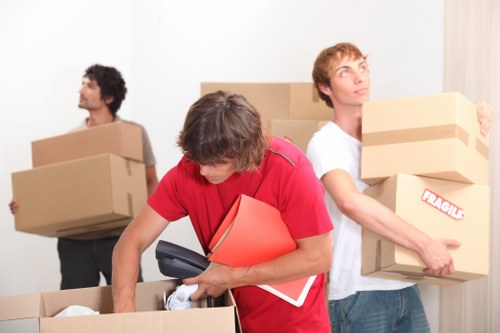 Spacious removal van prepared for furniture transport