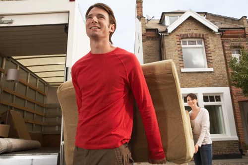 Office relocation services in West Hampstead with organized equipment