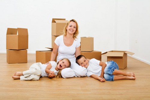 Professional van moving service on a Westhampstead street
