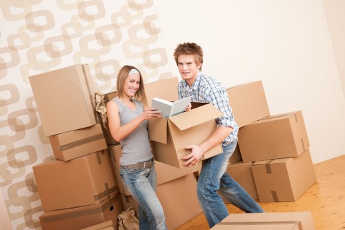 Careful loading of sofas and tables for a Westhampstead move