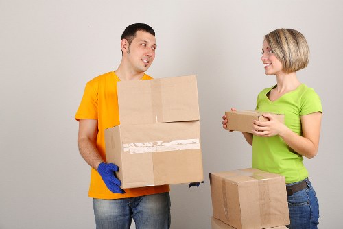Moving team planning a removal van route in West Hampstead