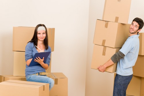 Loading logistics for commercial removals in Westhampstead