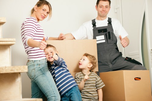 Organised moving boxes prepared by packing and unpacking experts in Westhampstead